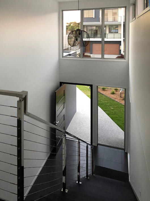 Gold Coast Builders - stairway and entry - Coastal Modern Builders