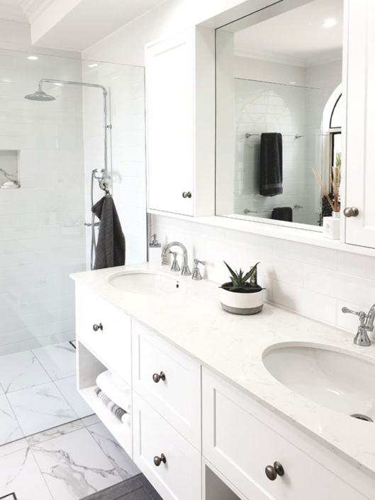 Hamptons Style Bathroom Renovation Gold Coast - Coastal Modern Builders