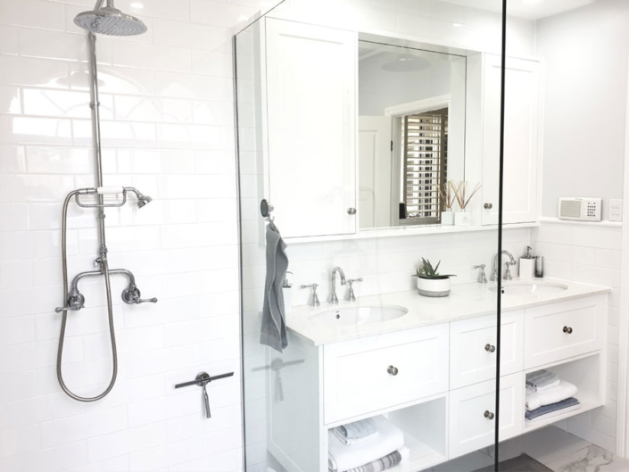 Beautiful Hamptons Style Bathroom Renovation Gold Coast - Coastal Modern Builders
