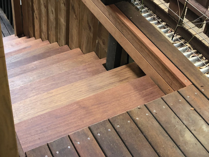 Wooden stairs renovation - Gold Coast Builders