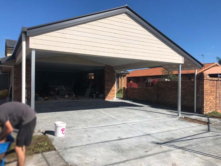 Carport extension - progress shot, Gold Coast, Coastal Modern Builders