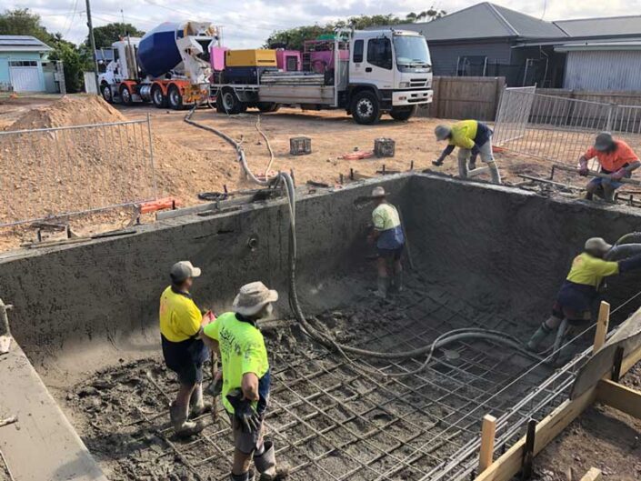 Coastal Modern Builders - installing a pool - Gold Coast